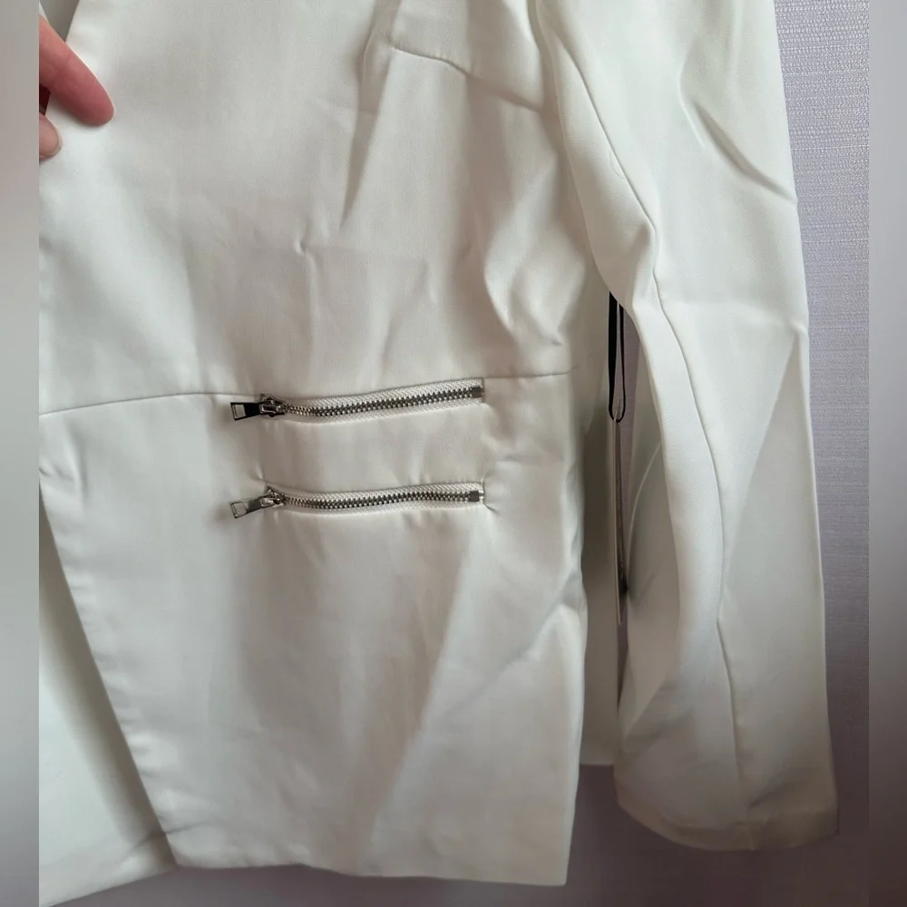Doe & Rae White Women's Jacket, size L - Picture 3 of 7